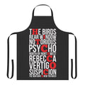 Apron featuring silhouette of Alfred Hitchcock, the legendary film director