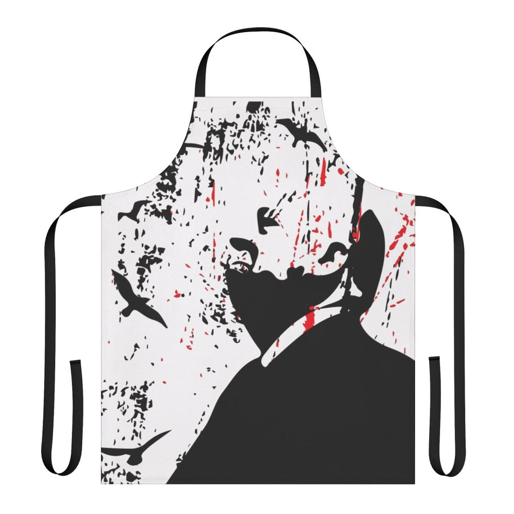 Apron featuring classic Alfred Hitchcock films and horror movie imagery