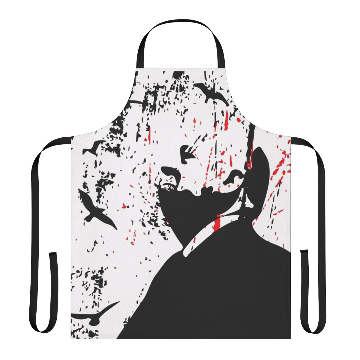 Apron featuring classic Alfred Hitchcock films and horror movie imagery