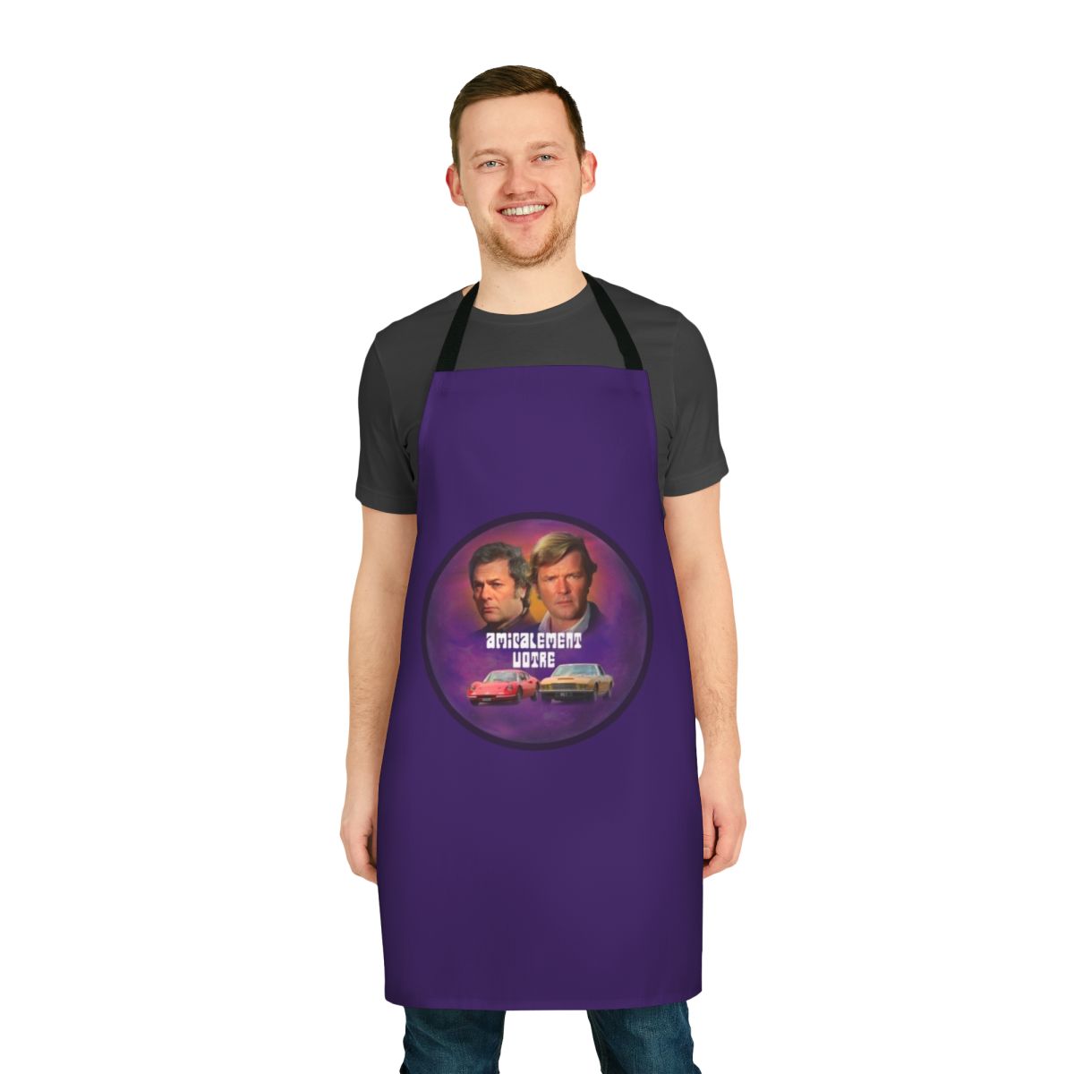 "Amicalement Votre Style Apron - Stylish French-Inspired Kitchen Cooking Apron"
