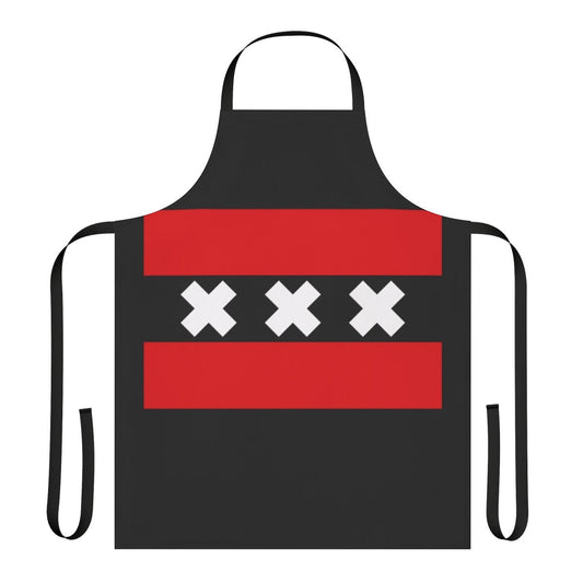 Apron featuring a stylish design of the flag of Amsterdam, Netherlands