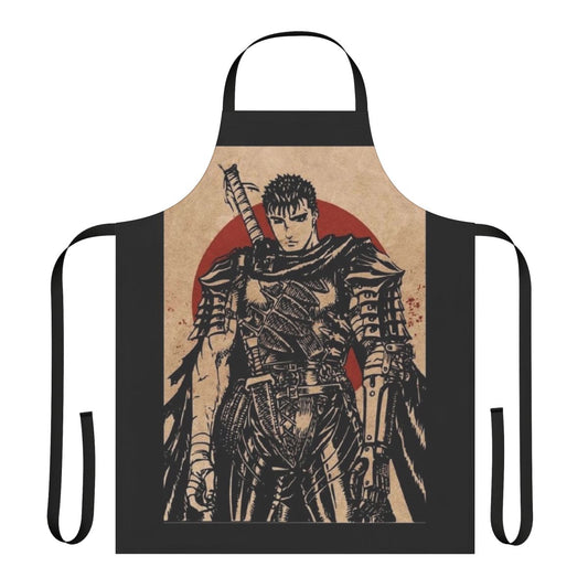 Apron featuring a detailed Chinese-style drawing of human guts and anatomy