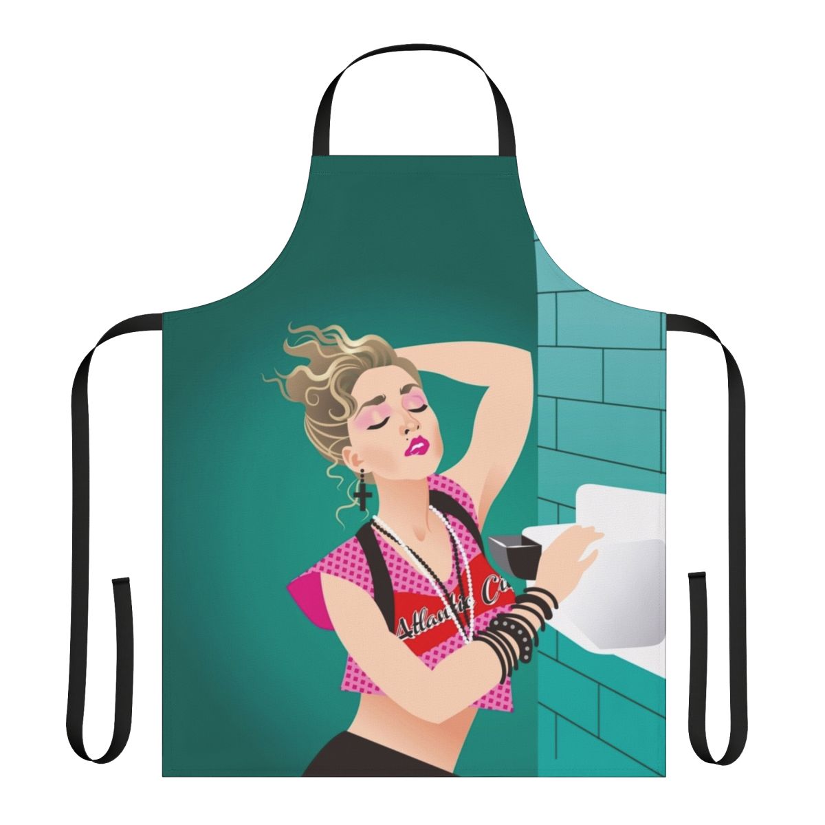 Vibrant and eye-catching fresh apron with a modern, artistic design