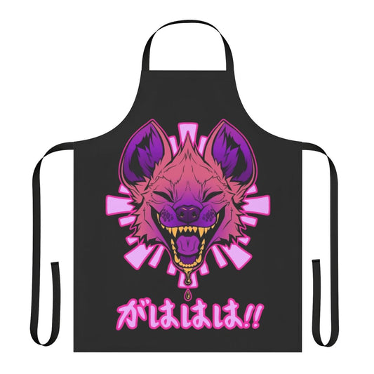 Hyena-themed apron with Japanese-inspired kawaii design
