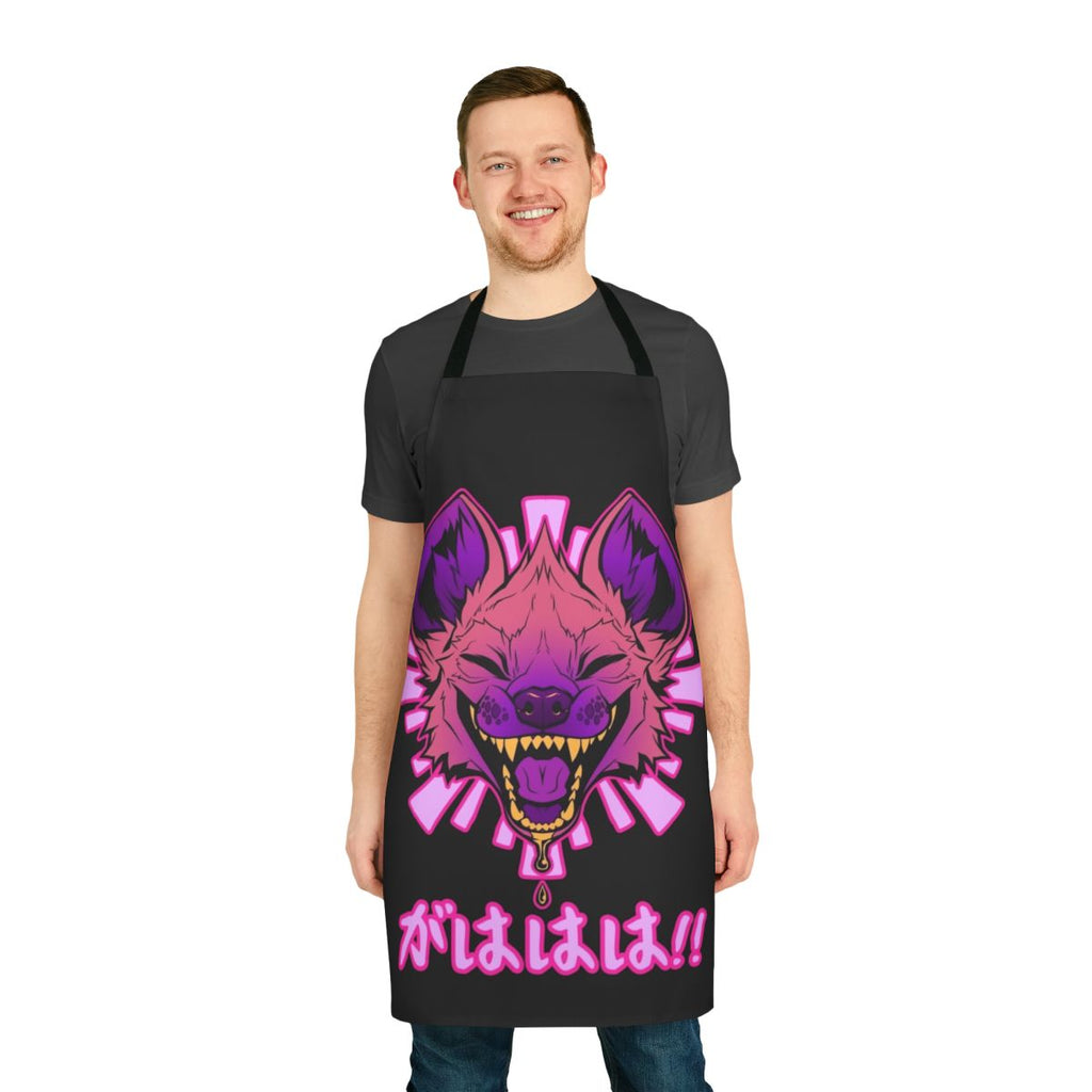 Hyena-themed apron with Japanese-inspired kawaii design