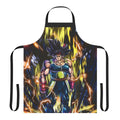 Anime-inspired apron featuring Saiyan characters Goku and Vegeta