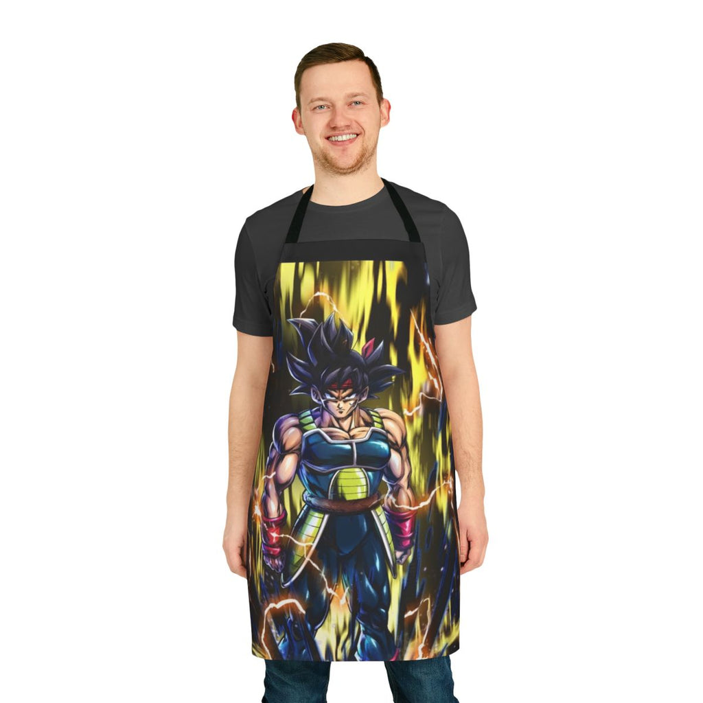 Anime-inspired apron featuring Saiyan characters Goku and Vegeta