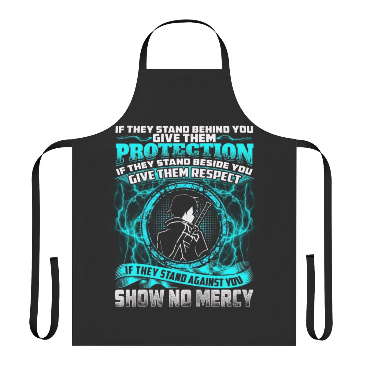 Anime-inspired apron featuring Kirito and Asuna from Sword Art Online