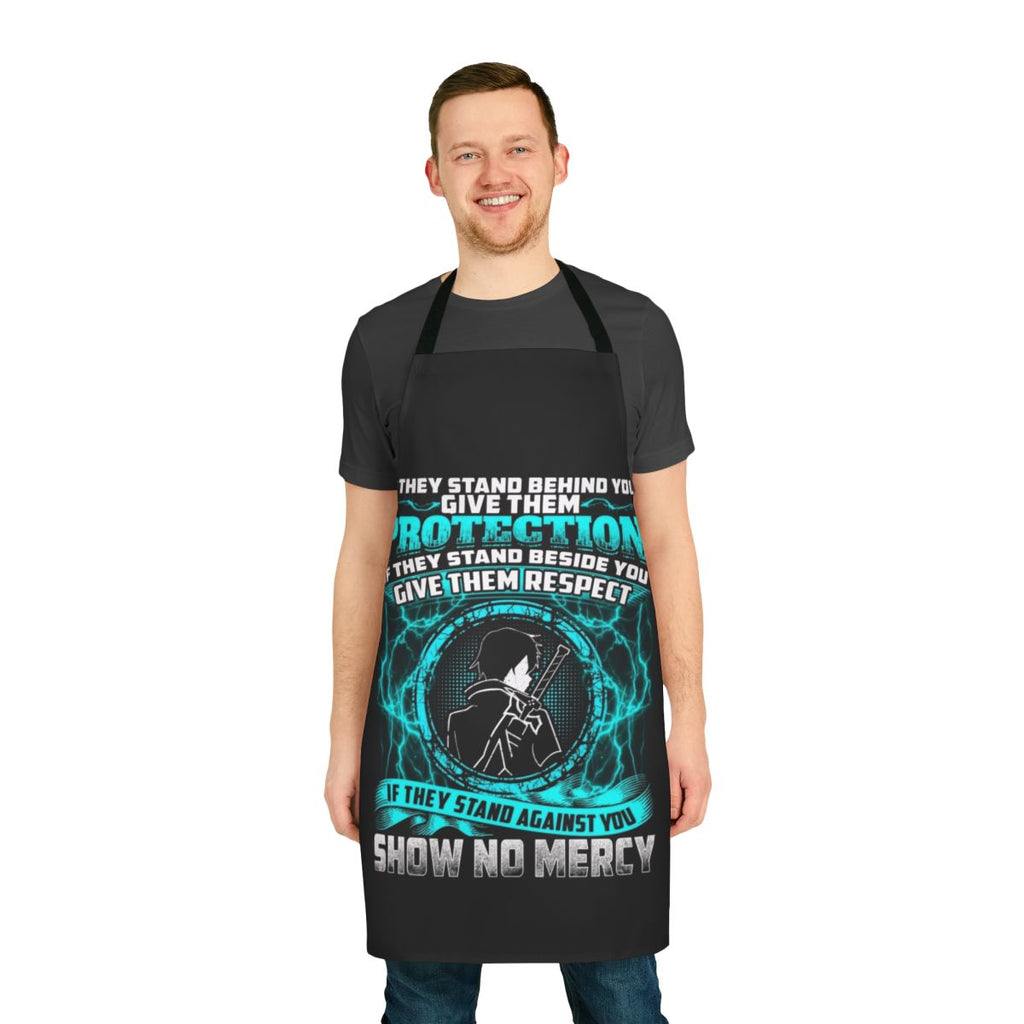 Anime-inspired apron featuring Kirito and Asuna from Sword Art Online