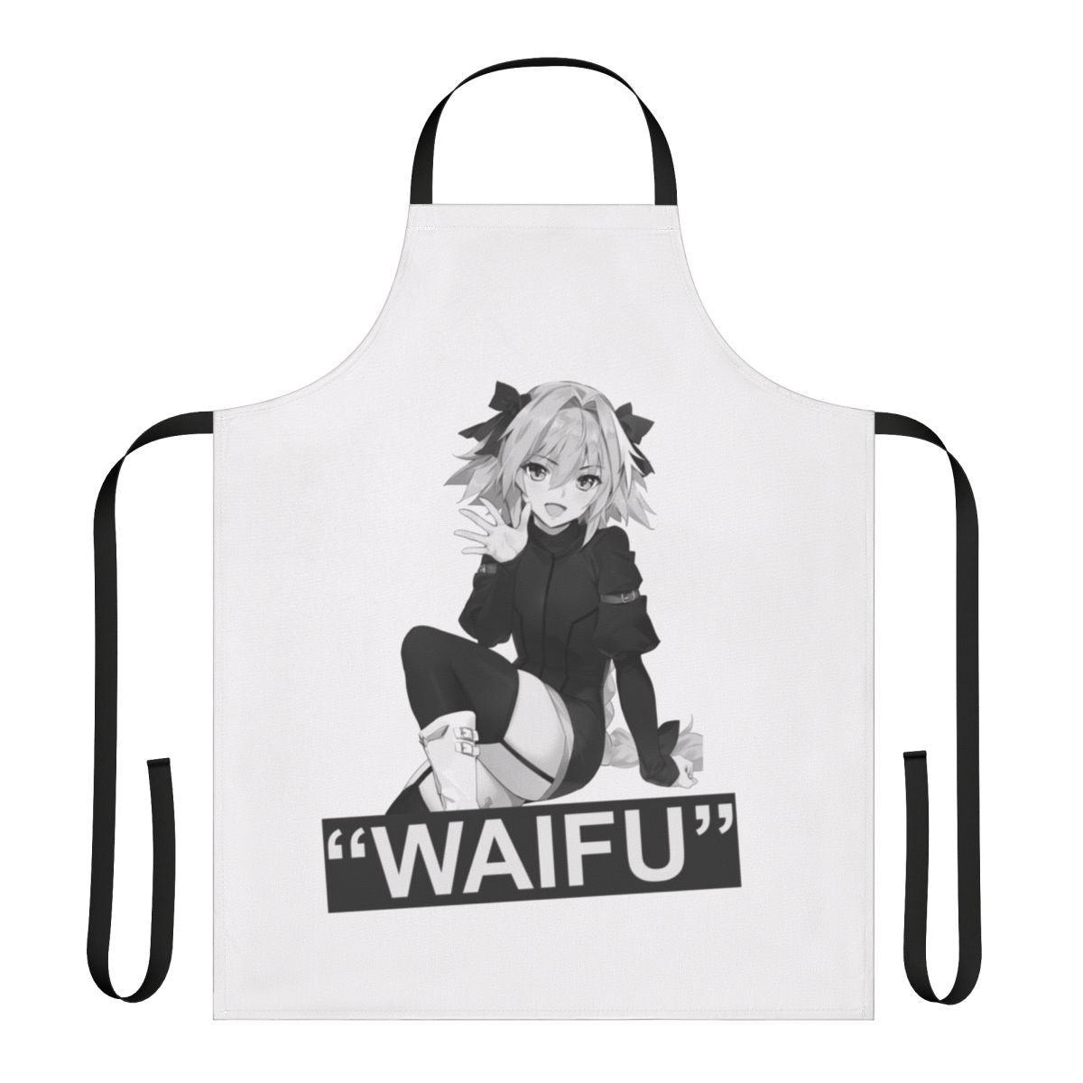 A stylish and popular anime-inspired apron featuring the character Astolfo from the Fate series.