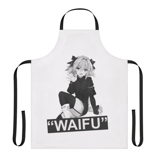 A stylish and popular anime-inspired apron featuring the character Astolfo from the Fate series.