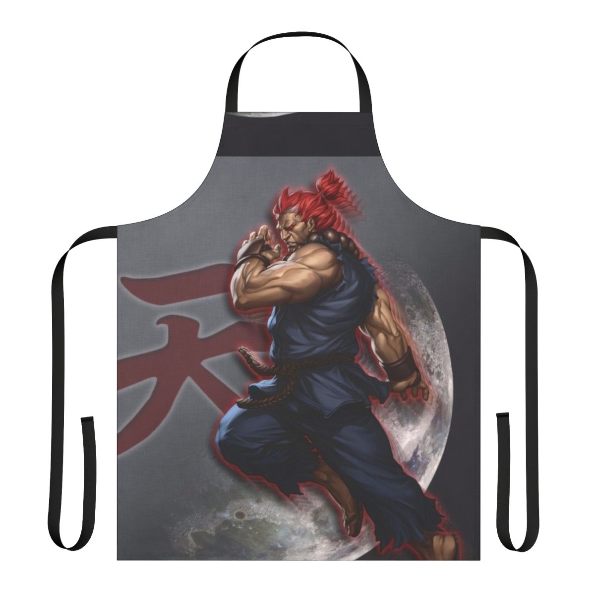 Akuma-themed apron with bold design for anime fans and home chefs