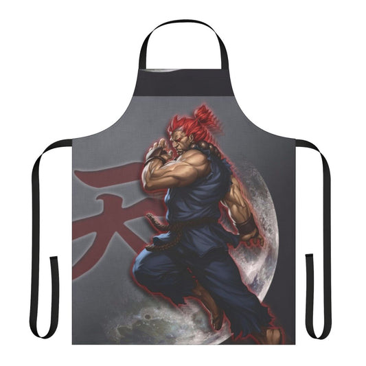 Akuma-themed apron with bold design for anime fans and home chefs
