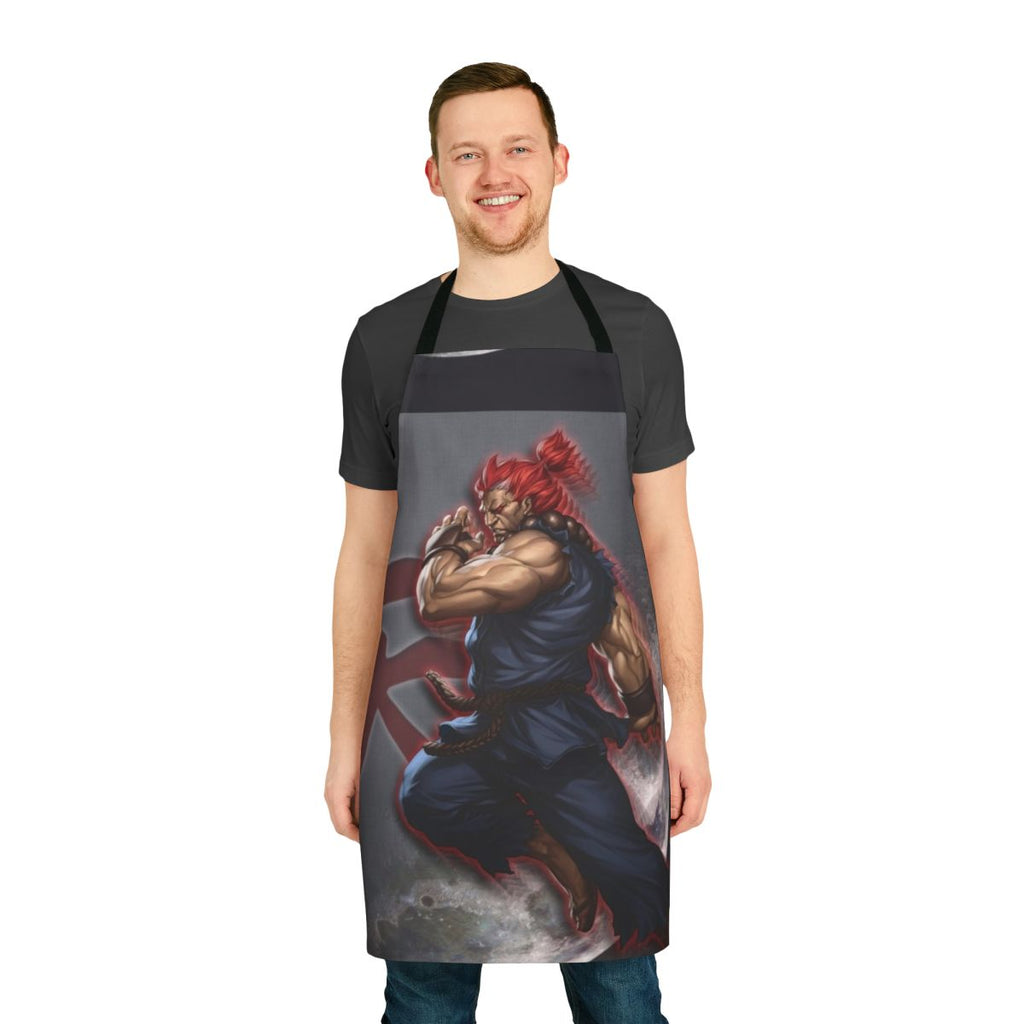 Akuma-themed apron with bold design for anime fans and home chefs