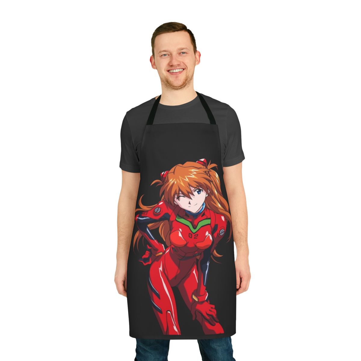 Anime-inspired Evangelion-themed apron for cooking and baking