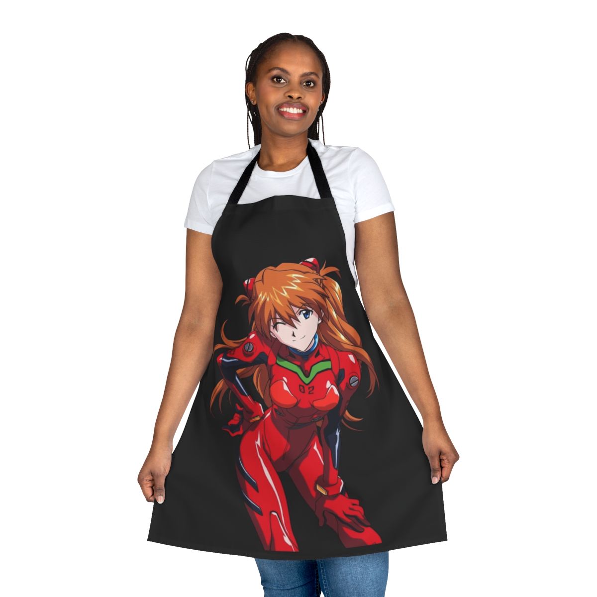 Anime-inspired Evangelion-themed apron for cooking and baking