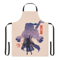 Anime-styled apron with floral and nature-inspired design