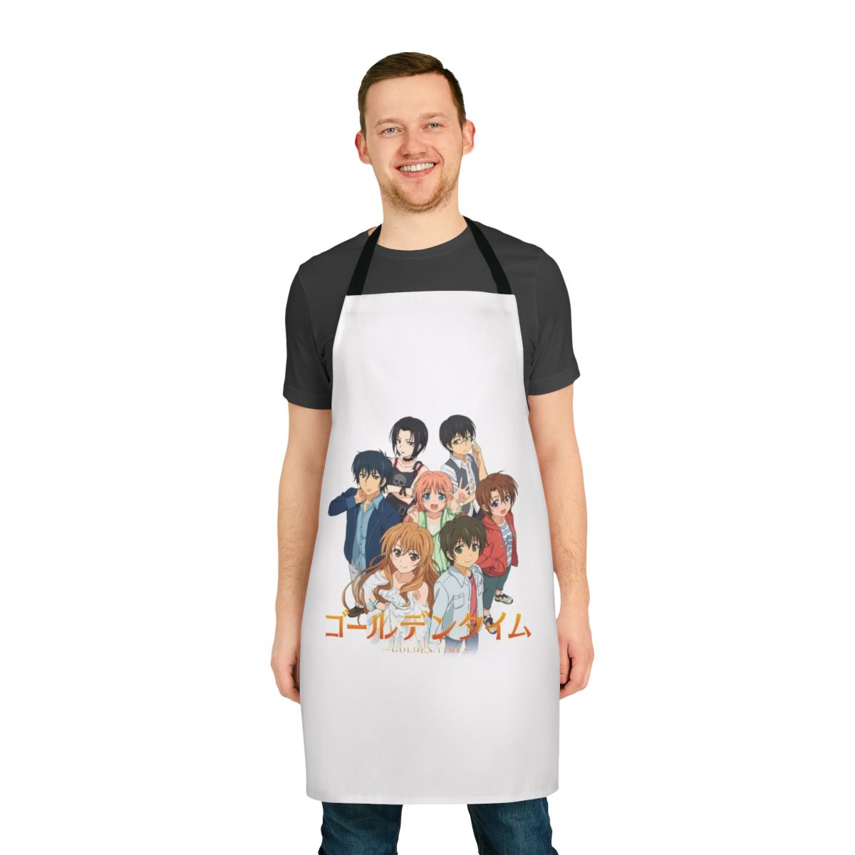 Golden Time anime-themed apron with character design