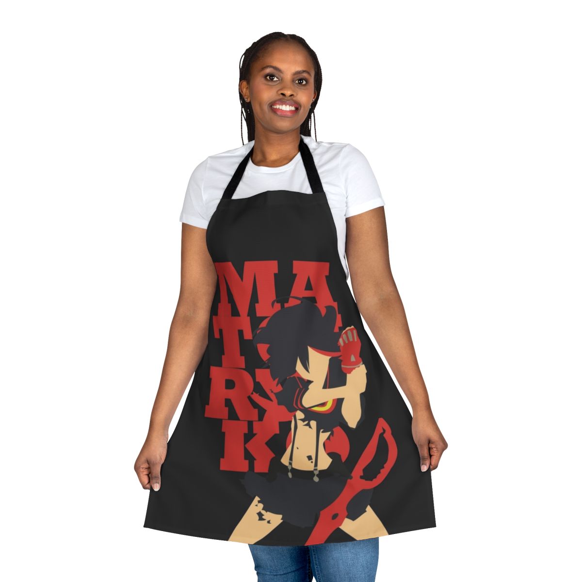 Matoi Ryuko-inspired apron with minimalist design