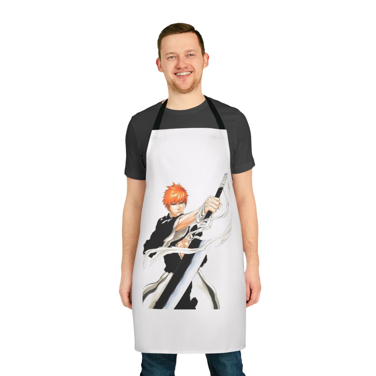 Anime-themed apron featuring a vibrant anime girl design