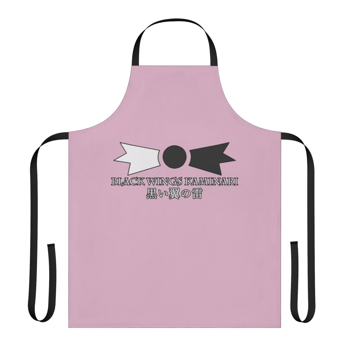 Anime-inspired black wings apron for cooking and cosplay