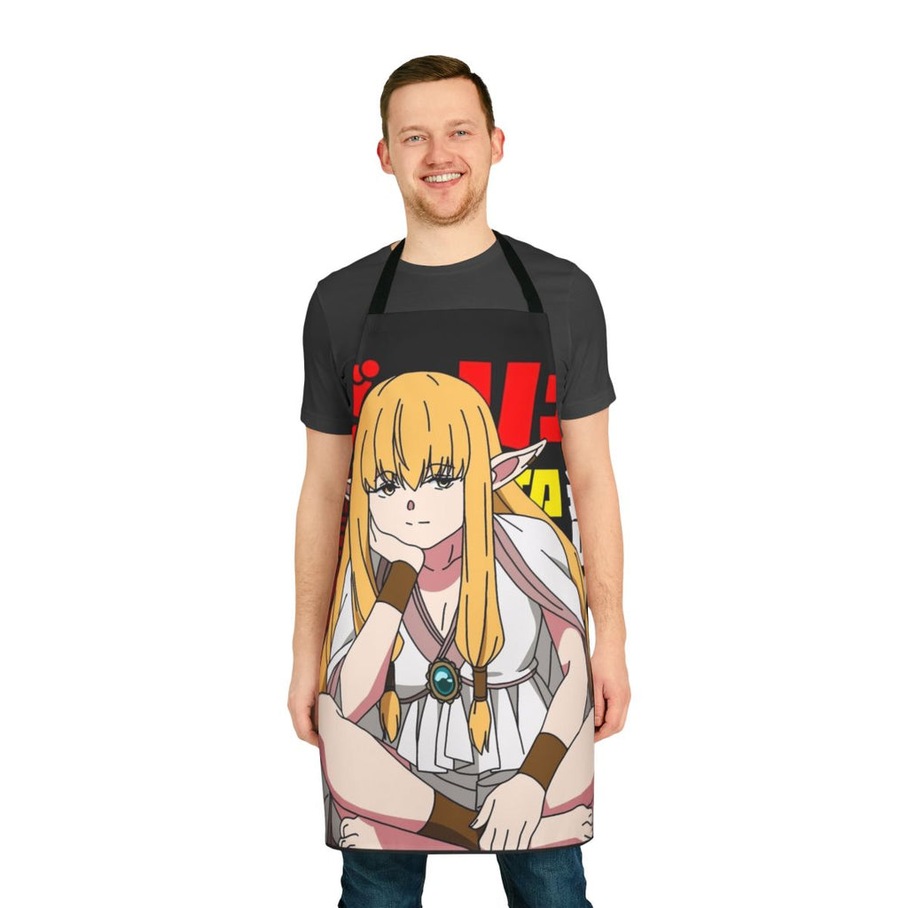 Anime-inspired elf fantasy-themed apron with elegant design for the kitchen