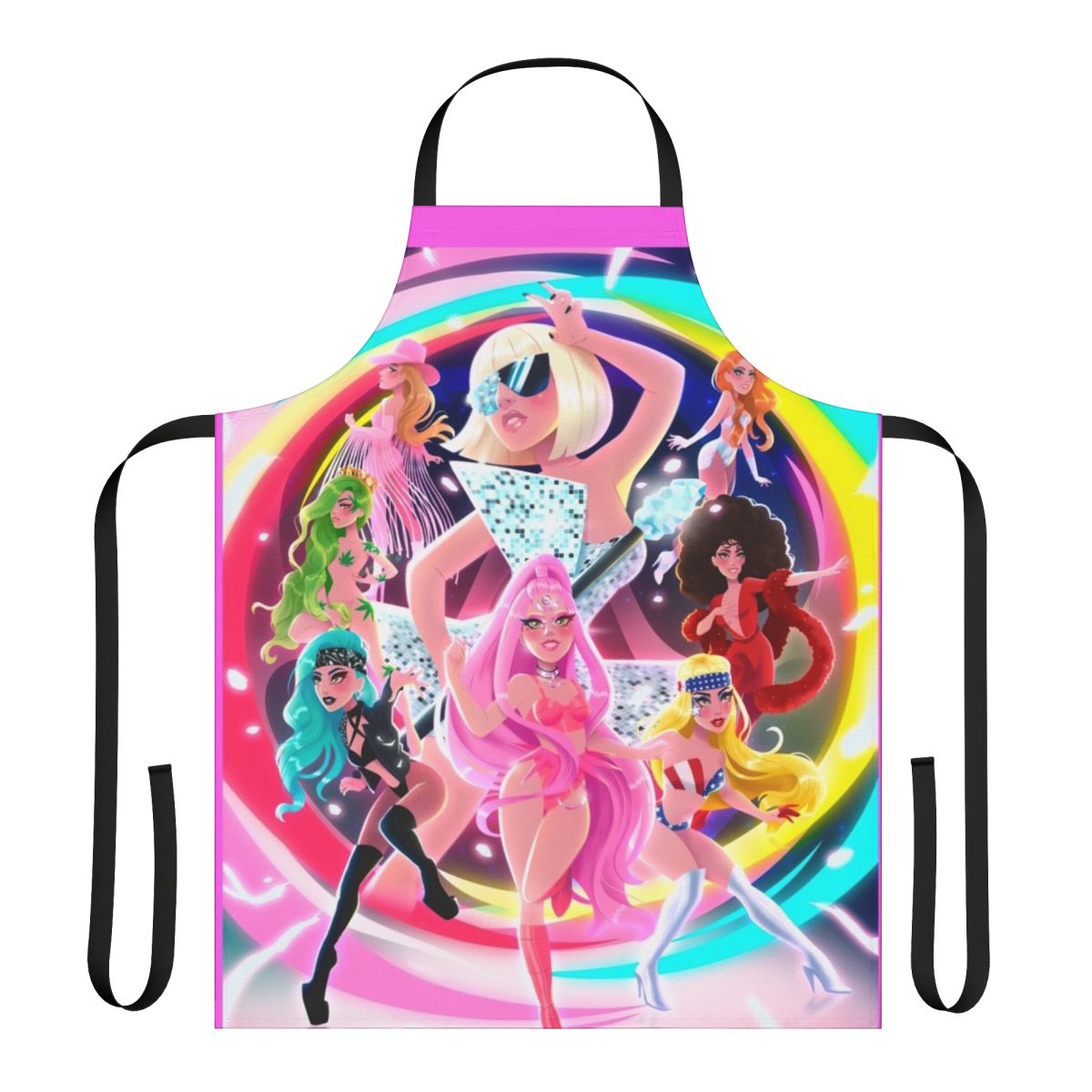A pink apron with a heart design, perfect for celebrating an anniversary in the kitchen.