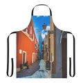 Apron depicting a scenic street scene in the historic district of Old San Juan, Puerto Rico