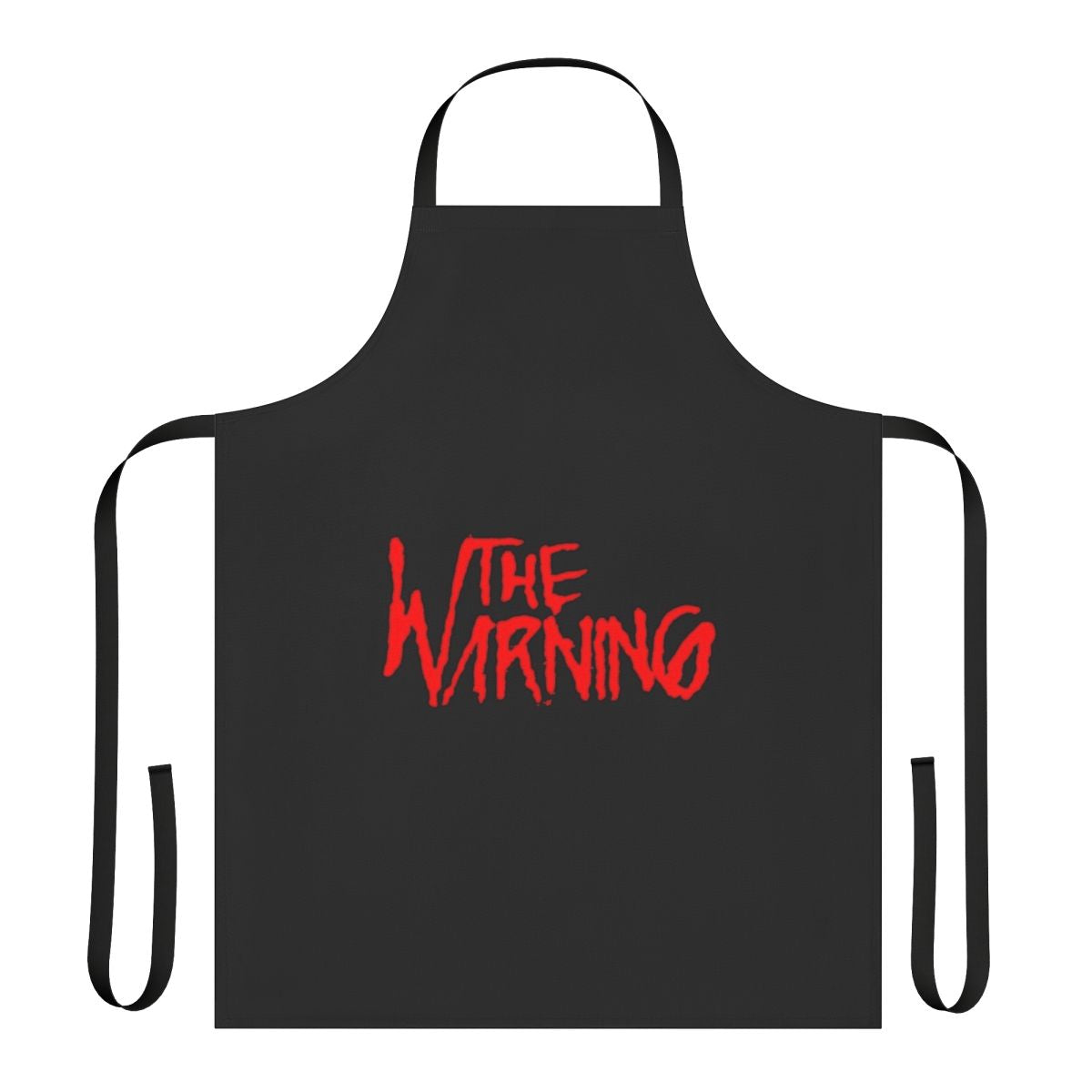 Durable apron with bold graphics inspired by the Mexican rock band "The Warning"