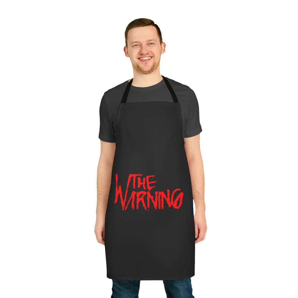 Durable apron with bold graphics inspired by the Mexican rock band "The Warning"