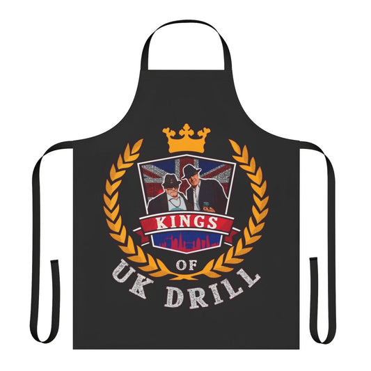 Apron with graphic design of UK drill rappers Pete and Bas