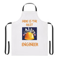 Professional-looking apron featuring engineering, science, and programming themed designs