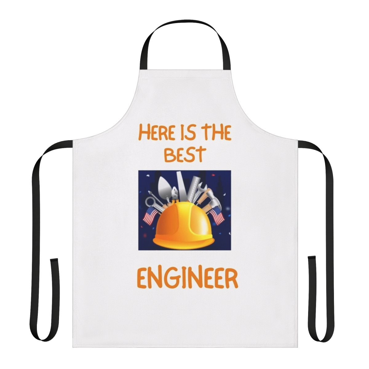 Professional-looking apron featuring engineering, science, and programming themed designs