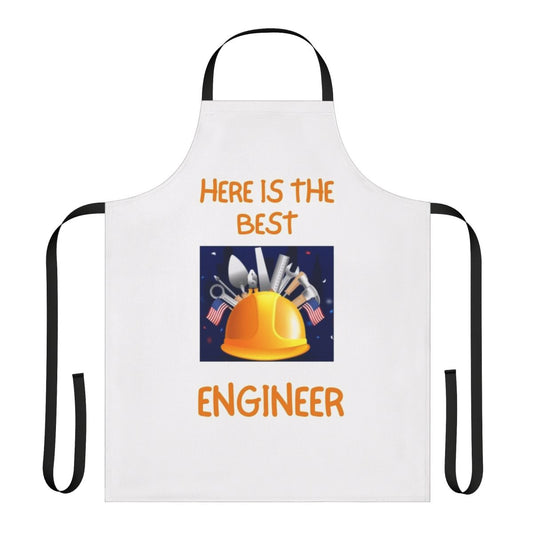 Professional-looking apron featuring engineering, science, and programming themed designs