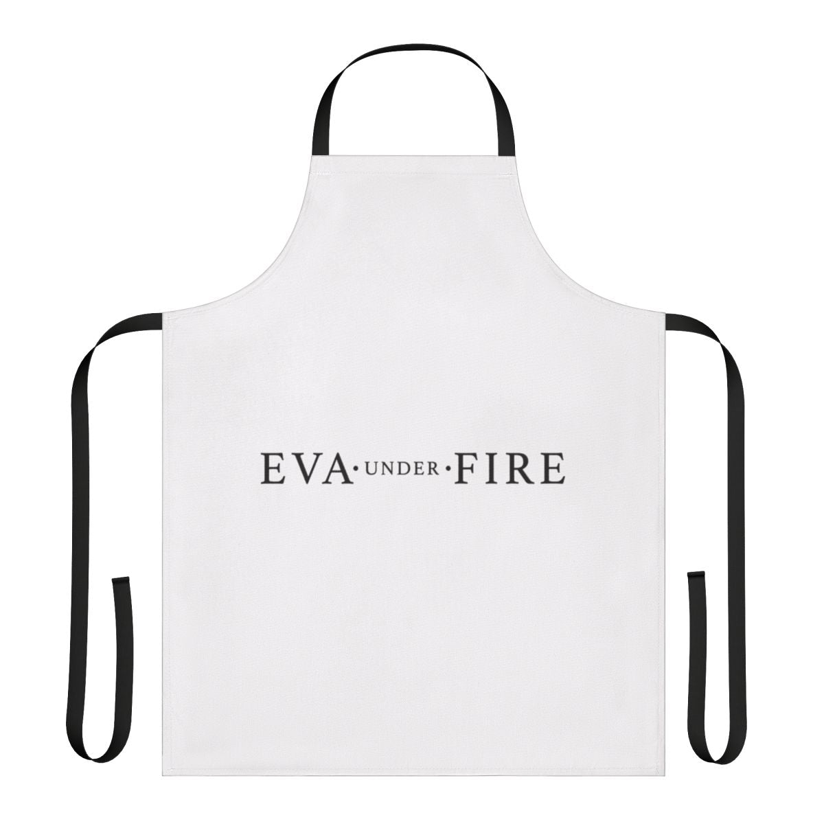 Stylish apron featuring the Eva Under Fire band logo and design