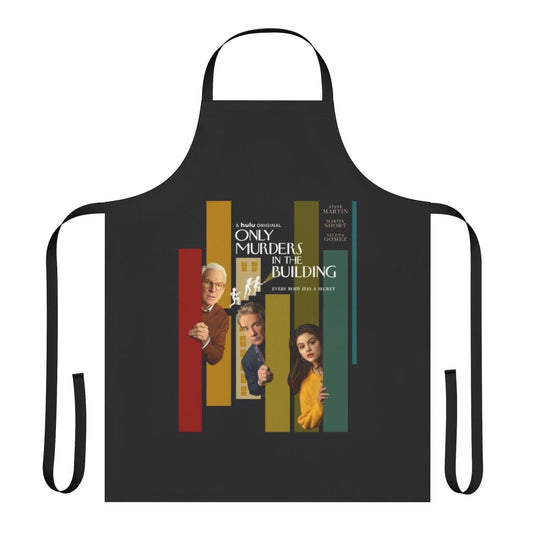 Apron featuring the "Only Murders in the Building" logo and design, perfect for fans of the true crime comedy TV show.