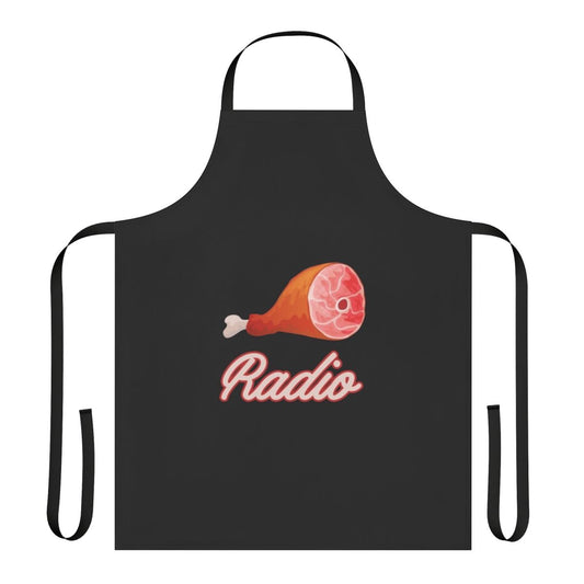 Apron for ham radio enthusiasts featuring a radio antenna and communication technology design