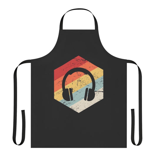 Apron with music production-themed design for music creators and audio professionals