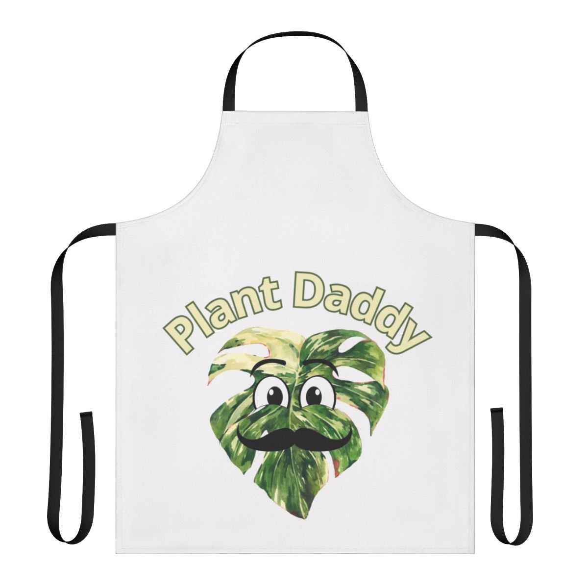 A vibrant apron featuring lush monstera leaves, perfect for plant lovers.