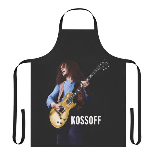 Stylish apron with image of legendary British guitarist Paul Kossoff