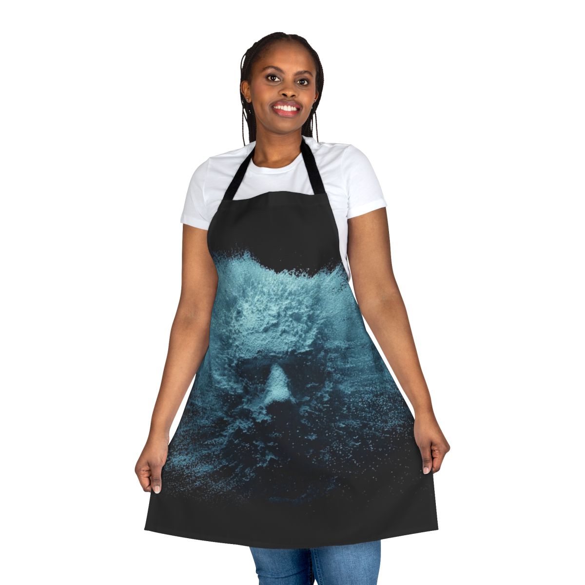 Apron with electronic music theme featuring image of Eric Prydz's HOLO show