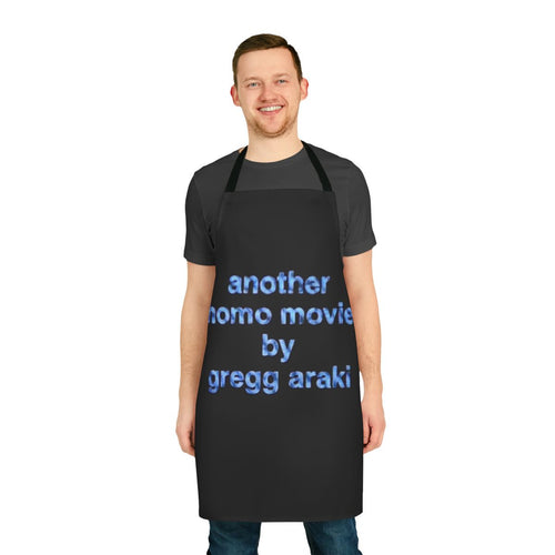 "Apron featuring a stylish design inspired by the films of director Gregg Araki and LGBTQ+ themes"
