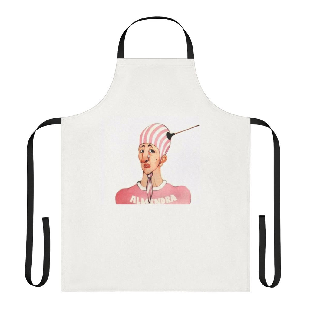 "Apron featuring the iconic Almendra band logo, designed for music and rock en espanol fans"