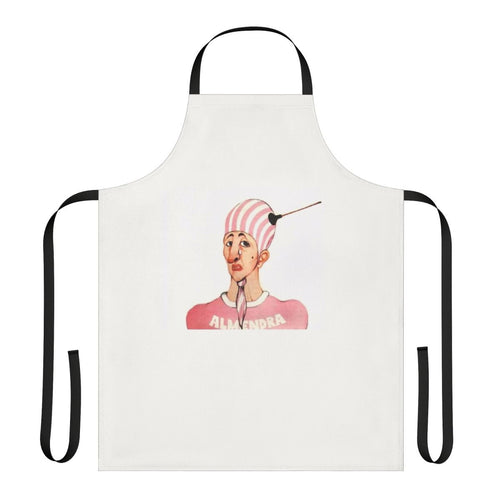 "Apron featuring the iconic Almendra band logo, designed for music and rock en espanol fans"