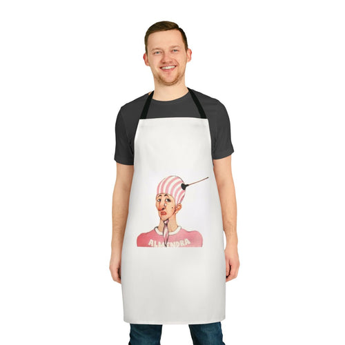 "Apron featuring the iconic Almendra band logo, designed for music and rock en espanol fans"