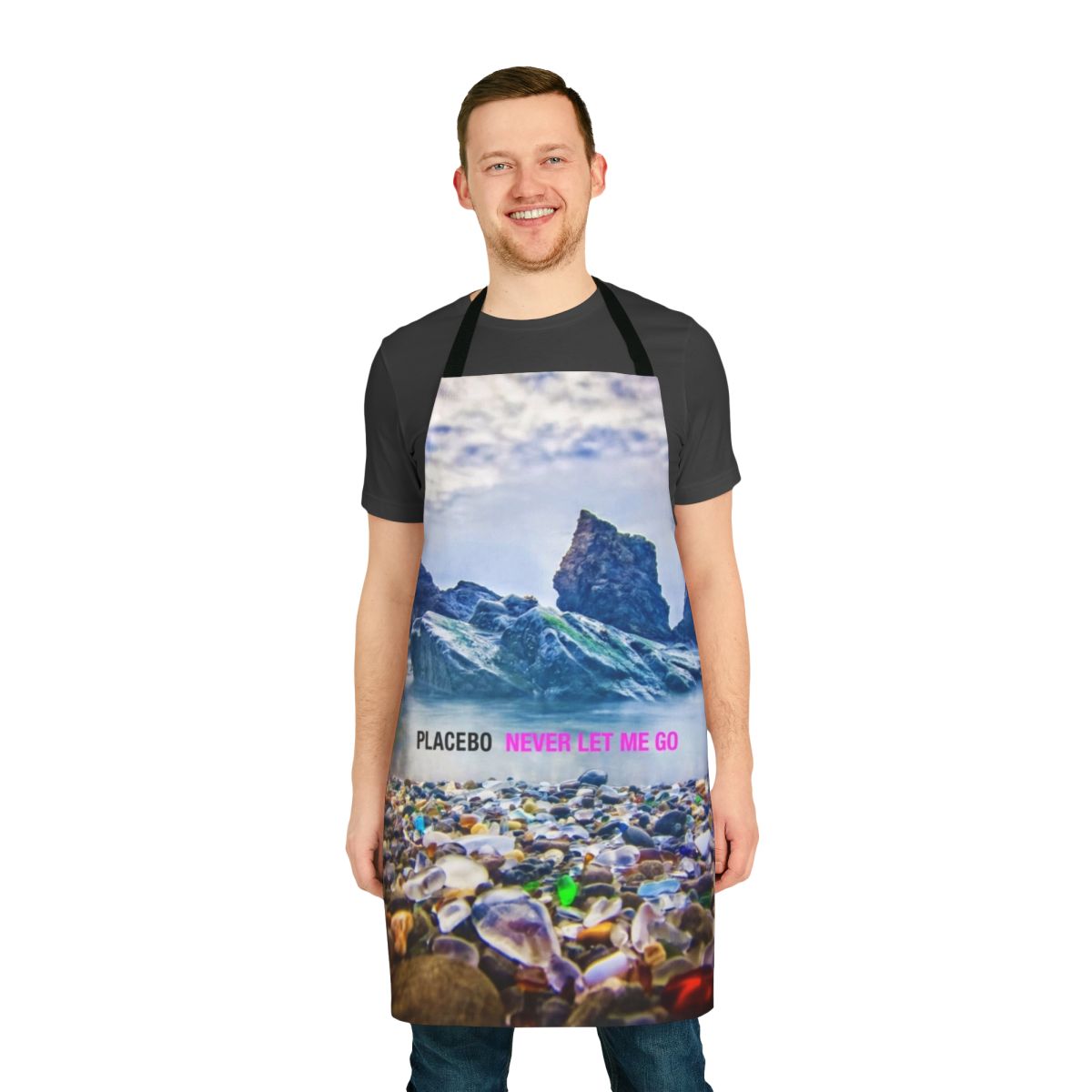 Apron featuring a landscape design inspired by the music of "Never Let Me Go"