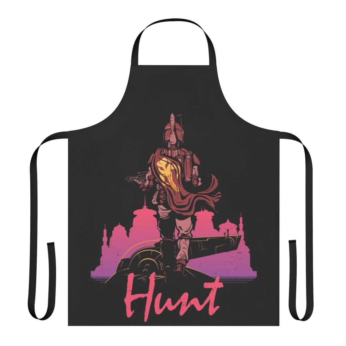 Stylish apron featuring a design inspired by Star Wars and the film Drive