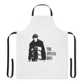 Apron featuring the Perpetual Grace, Ltd TV show logo and characters
