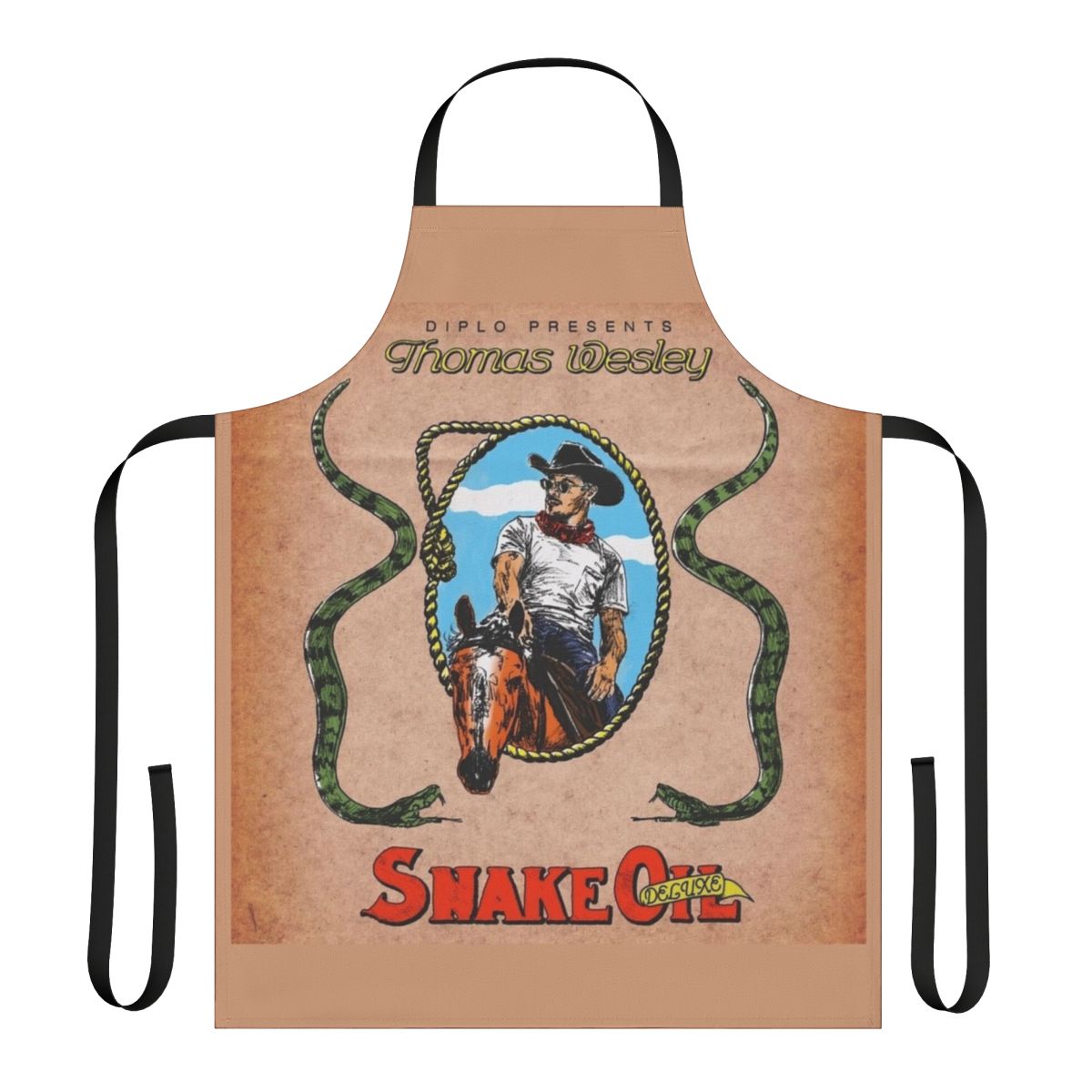 Stylish apron design inspired by the musical artist Thomas Wesley and his album Chapter 1