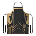Stylish Art Deco Inspired Apron with Geometric Patterns and Gold Accents